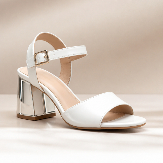 Select Metallic Heel Sandal