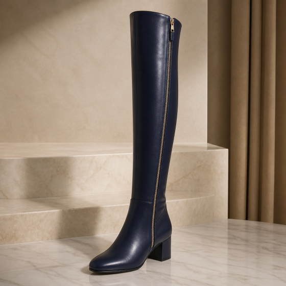 Luxury Side-Zip OTK Boot